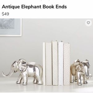 FIRM PB Antique Elephant Bookends